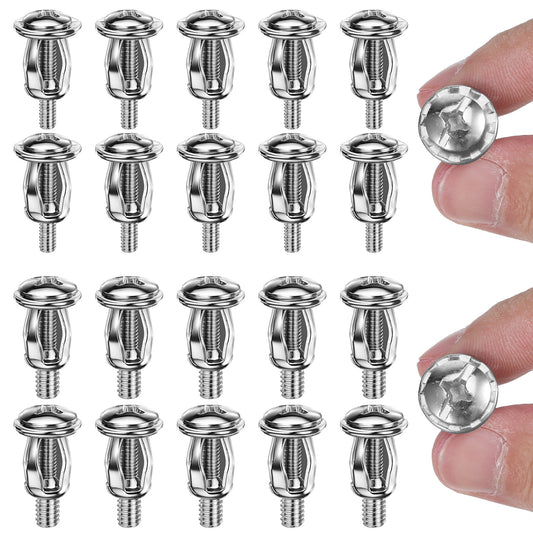 10 Pcs M6 x 25mm and 10 Pcs M4 x 20mm Hollow Door Anchor Hollow Metal Cavity Wall Fixings Anchors for Aluminium Cladding Sheet Steel Iron Sheet
