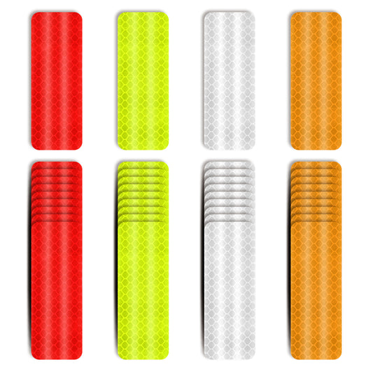 40Pcs Warning Reflective Stickers Safety Reflective Sticker Night Visibility Waterproof Reflective Tape Sticker for Vehicle, Bicycles, Motorcycles, Clothing