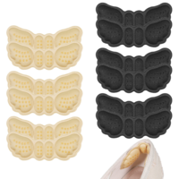 Back of Heel Cushion Pads, 6 Pairs Heel Protectors, Heels Grips for Ladies Shoes, Comfortable Heels Pads Cushion Protectors Inserts for Men Women Pain Relief, Improved Fit Loose Shoes (Black, Beige)
