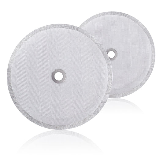 Vin beauty 2 Pack French Press Replacement Cafetiere Filter Mesh Screen Reusable Coffee Filters 4 Inch Stainless Steel for 8 Cup/ 34 OZ/ 1000 ml Tea Makers, Silver (Vin Beauty540923_1)