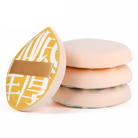 Korean Makeup Sponge Puff 4 Pcs Teardrop Powder Puff Sponge for Foundation Concealer Cream Wet Dry Use Cushion Puffs (Large 3''x2.7'')
