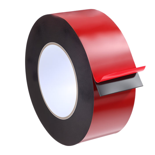 Gtziqa Double Sided Tape Heavy Duty, 33 FT × 2 Inch × 0.04 Inch Self Adhesive Foam Mounting Tape Waterproof Carpet Tape for Home Office Car Automotive Decor LED Strip Lights (Black)