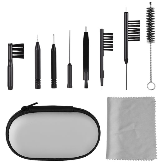 10 Pcs Hearing Aid Cleaning Kit, Hearing Aid Accessories with Case Hearing-Amplifier Brush Versatile Earbuds Headphones Cleaner Brushes Tools