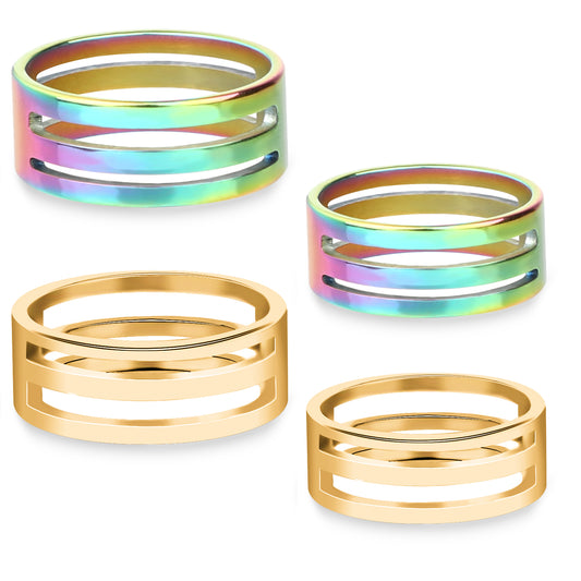 4 Pack Jump Ring Opener Tool, 2 Size Jump Ring Opening Closing Tool for Jewelry Making Supplies, Jump Ring Opener Stainless Steel Circle Jump Ring Opening Closing Rings Tool for Craft Jewelry Makers
