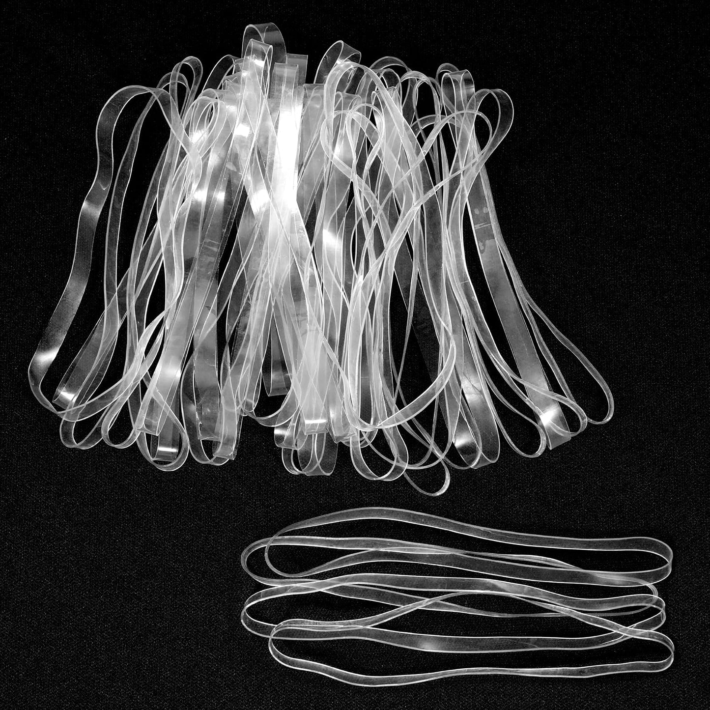 50Pcs Clear Rubber Bands for Crafts, 200x5mm (Perimeter X Width) Large Elastic Bands TPU Heavy Duty Rubber Bands for Home Office Crafts Books gifts Notebook