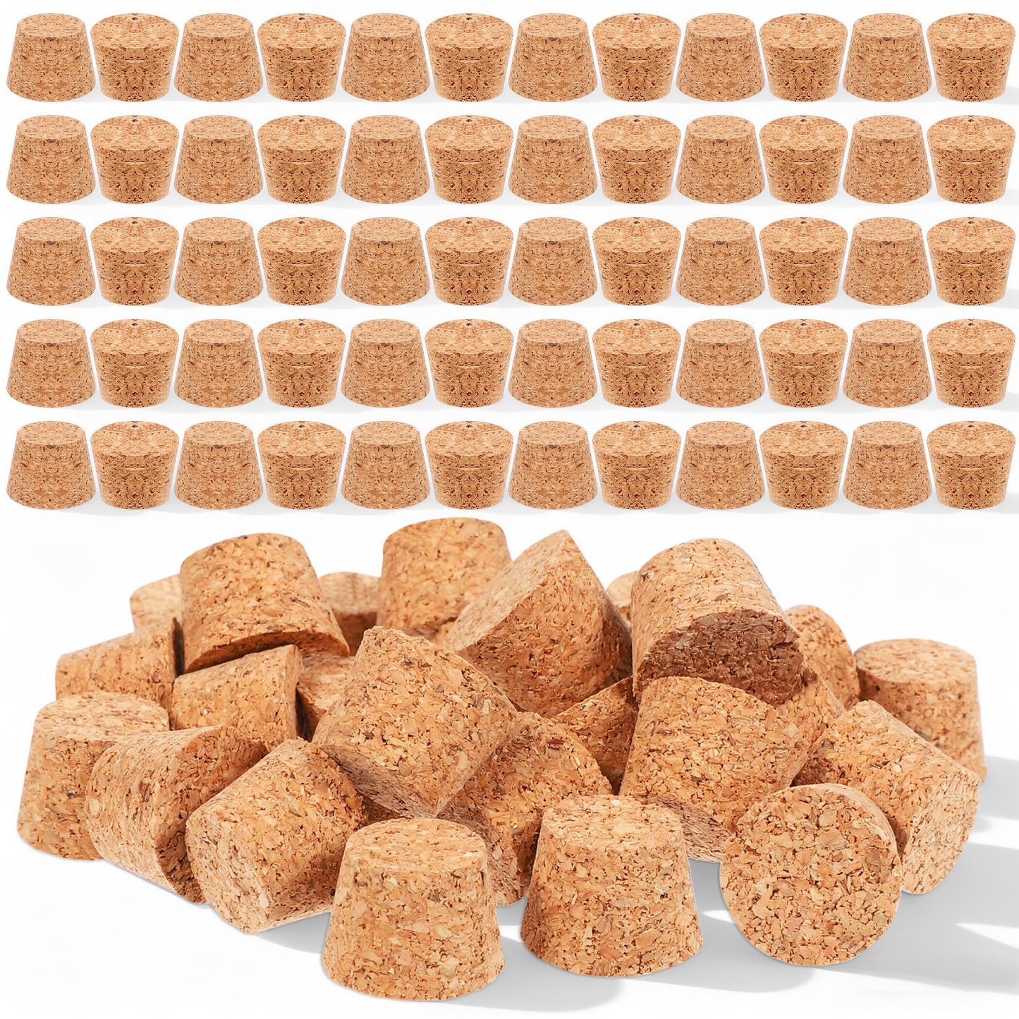 1/2 Inch Mini Tapered Cork Stoppers, 120 Pcs Cork Stoppers Wine Bottle Corks Plugs Replacement Wooden Wine Stopper Durable Small Bottle Plugs Replacement Wines Stopper for Jars Beer Bottles DIY Crafts