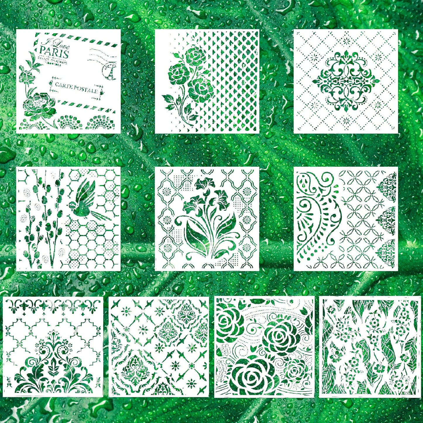 10 Pcs Stencils for Painting