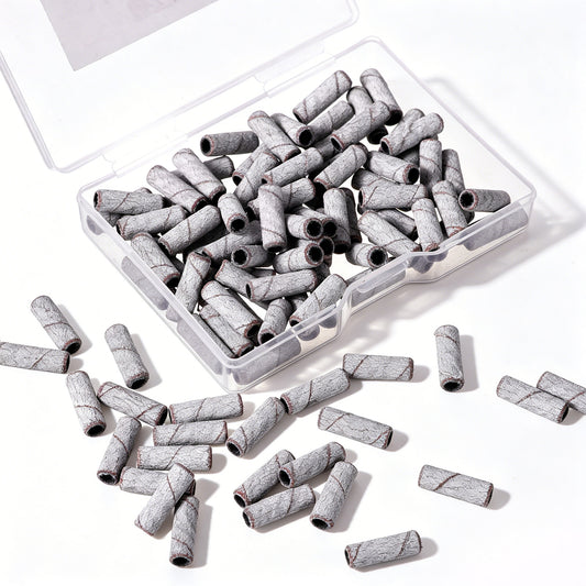 240 Grit Mini Sanding Bands for Nail Drill 100 Pcs 3mm Small Sanding Bands Professional Small Sandings Band for Natural Nails Smooth Polish Cuticle Acrylic Nails Manicure Nail Salon