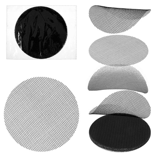 SynHHergyx 20 Pcs 4 Inch Flower Pot Hole Mesh Pad, Round Polyethylene Drainage Screens for Bonsai & Garden Potted Plants, Bottom Grid Mat to Prevent Soil Loss Outdoor Plant Pot Mesh