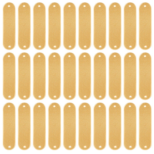 100Pcs PU Leather Label Tags Faux Leather Blank Tags with Holes Handmade Blank Leather Label for Sweater Jean Bag Shoe Hat Scrapbooking Craft Sewing Accessories