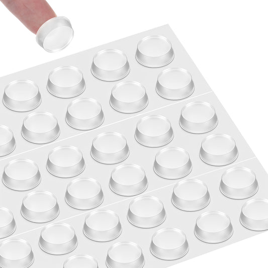 36 Pack Glass Table Top Anti Slip Pads Bumpers 20mm*5mm Clear Cabinet Door Bumper Self Adhesive Rubber Glass Tabletop Grippers Feet Bumpers Round Rubber Feet Protectors for Under Glasses Top