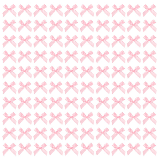 salbsever 100PCS Pink Bows, Small Bows for DIY Crafts and Decorations