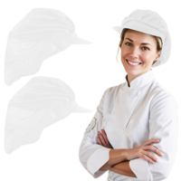 Styquenzer 2 PCS Hair Nets for Catering Chef Hat Hair Net Hat White Adjustable Cooking Cap with Brim Half Mesh Half Cloth Catering Hats Hair Cover Cooling Hat for Kitchen Restaurant Cooking