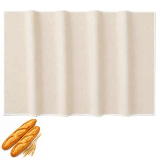 Dough Proofing Cloth 90 x 66cm Thick Cotton Bakers Couche Unbleached Natural Cotton Dough Proofing Reusable Baking Cloth for Baguettes Artisan Bread and Pastries and Homemade