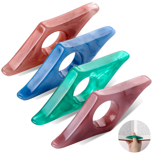 4 Pieces Book Page Holder Personalized Resin Book Page Holders for Reading, Book Reading Accessories for Reading Lovers Bookmark Holder Gift