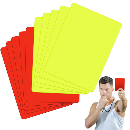 InnoHHustle 10pcs Referee Cards, Professional Soccer Penalty Cards, Football Red Cards Yellow Cards Warning Ejection Delay Red Yellow Judge Cards for Sports Game Competition Referee Accessory