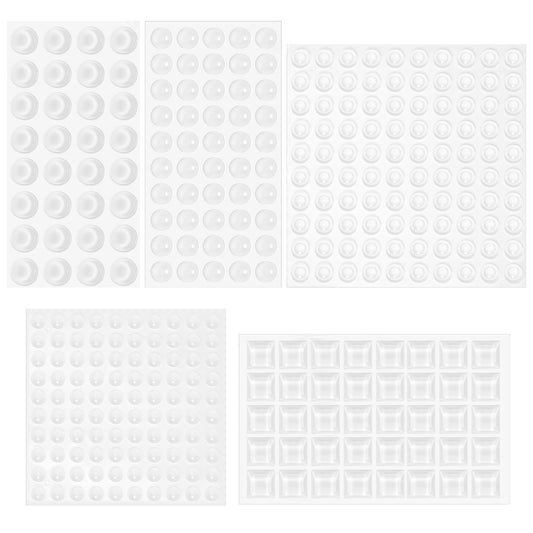 322 Pcs Rubber Bumpers Clear Cabinet Door Bumper for Walls Self Adhesive Silicone Bumper Pads Transparent Rubber Feet Furniture Surface Protection Pads for Drawers, Laptop, Cupboard, Wall, Drawers (5