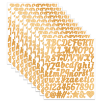 10 Sheets Glitter Alphabet Letter Stickers, Self Adhesive Letter and Number Stickers, Vinyl Gold Letter Stickers for Scrapbooking Stanley Cup, Grad Cap Decoration, Mailbox Crafts, Classroom Home Decor