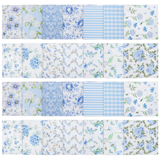 Xelsluthe 42PCS Charm Packs for Quilting Fabric Squares 5x5 Fabric Packs