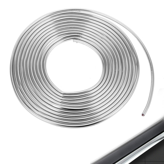 Chrome Door Trim for Cars, 9.8 FT(3M) Car Door Protector Edge Guards U Shape Automotive Door Entry Guard Silver Universal Car Door Chrome Trims for Most Cars Suvs Trucks Offroad