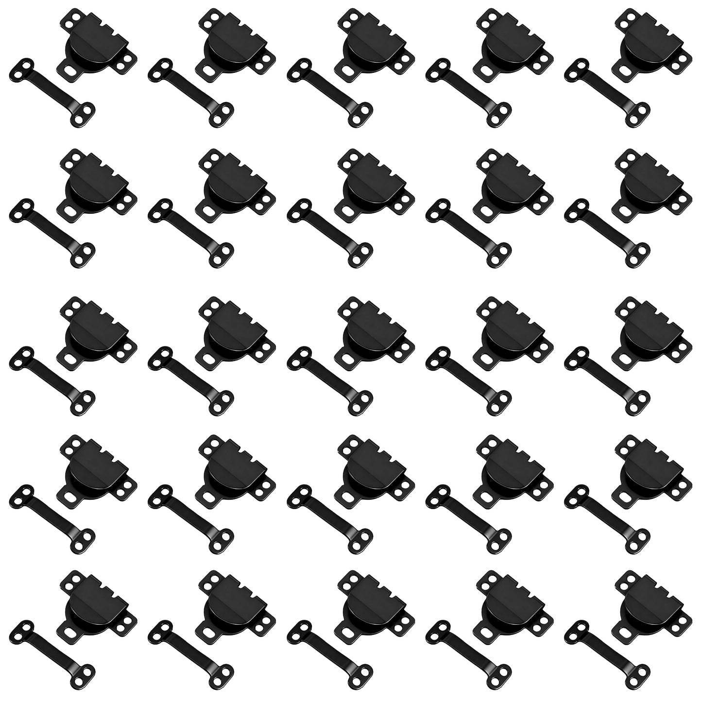 25 Sets Hook and Eye for Sewing, Hook and Eye Closures for Clothing Black Metal Sewing Clasps and Fasteners Replacement Easy to Sew Repair Trouser Clasps Hooks for Pant Waist Bra Jeans DIY Craft