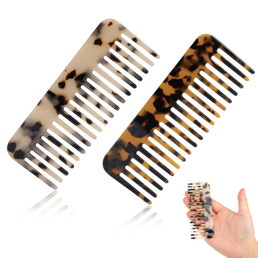 2 Pack Wide Tooth Comb Mini Cellulose Comb