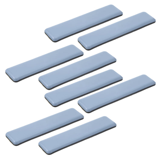 8pcs Rectangular Self-Adhesive Furniture Glides, 25x100mm Self Stick Furniture Sliders Strip Rectangle Self-Adhesive PTFE Gliders for Carpet Chair Sofa Hard Wood Floor