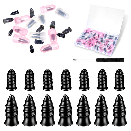 40 PCS Tire Repair Rubber Screws, Tire Repair Rubber Nail Vacuum Tires Repairs Kits Spiral Rubbers Nails Tires Fast Self-Service Tool, TireScrew Plug for Car Motorcycle Electromobile TirePuncture