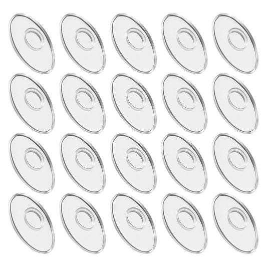 10 Pairs Eyeglasses Nose Pads, Soft Silicone Nose Pads, 11mm Push-in Eyeglasses Glasses Nose-Pad, Clear Anti-Slip Nose-Bridge Pad Replacement for Frame, Rimless Eyewear Frame, Sunglasses
