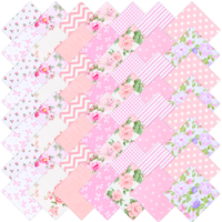 56PCS Charm Packs for Quilting Pink Cotton Fabric Squares 5 Inch Precut Fabric Squares Charm Packs for Quilting Floral Patchwork Pink Cotton Fabrics for Sewing Patchwork DIY Craft