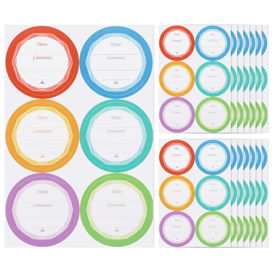 90 Waterproof Canning Labels Canning Label Stickers Round Shaped Jar 1.6 Inch Removable Mason Jar Lid Labels for Food Container Glass Bottle Canning Supplies Home and Kitchen Organization