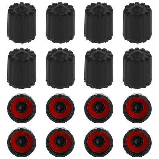 Tire Valve Caps, 16 Pcs Plastic Tire Valve Stem Caps Replacement Airtight Seal Dustproof Valve Stem Covers with O Rubber Ring Automotive Accessories Universal for Cars, Bike, Trucks, Motorcycles