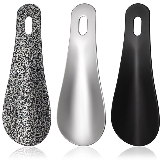 Metal Shoe Horn Set of 3 Travel Small Shoe Horn Stainless Steel Shoehorn Shoes Pooner Accessories Shoe Helpers to Put Pn Your Shoes 4 Inch Portable Aid Shoe Helper for Men Women and Seniors