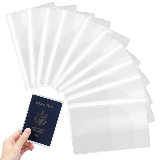 10 Pcck Passport Covers Clear Plastic Passport Protector Transparent Frosted Protective Passport Holders Travel Document Organizer for Standard Size Passports