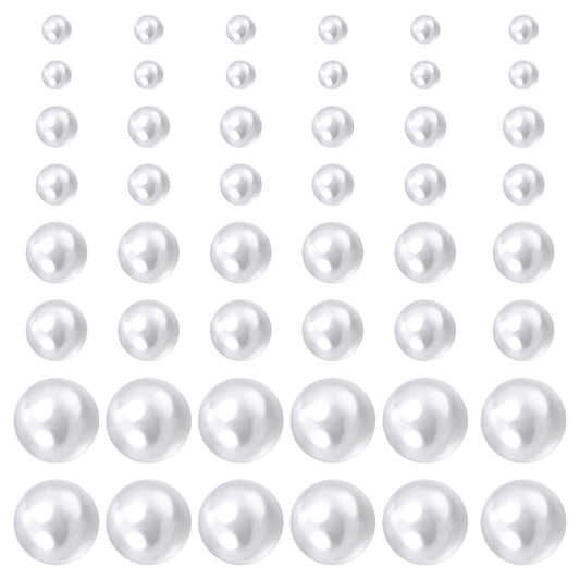24 Pairs Pearl Earrings for Women, Faux Pearls Earings, 4 Mixed Sizes Round Ball Pearl Earring Set in White