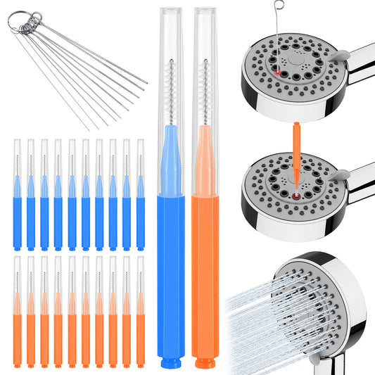 30 PCS Shower Head Cleaning Brush for Small Hole Small Gaps Hole Anti-Clogging Shower Head Cleaning Brush Shower Cleaner Brush Tools for Cleaning