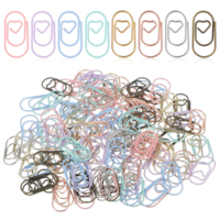 100Pcs Heart Paper Clips, Love Heart-Shaped Smal PaperClips Cute Colorful Decorative Paper Clips for Home Office School Desk Organizers Wedding Decorative Supplies