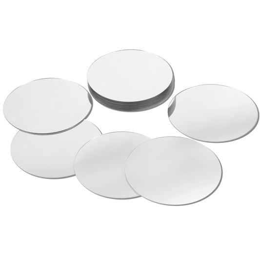Trinkrittey Mini Acrylic Mirror Tiles Small Round Mirror Adhesive Small Round Mirror Circles Craft Mirror Tiles Round Decorative Mirror for DIY Projects Supplies Home Wall DIY Crafts