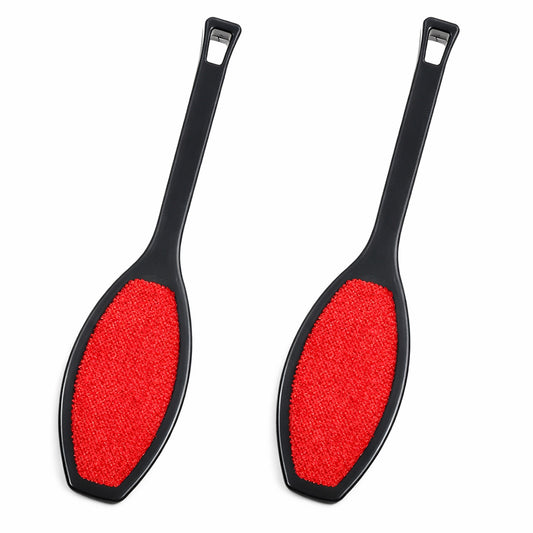 4 Pack Double-Sided Lint Brushes for Clothes, Reusable Pet Hair Remover, Red Color Lint Brush Sheet and Carpet Cleaning Brushes Red Fabric Brush for Clothes Sheet Carpet Furniture