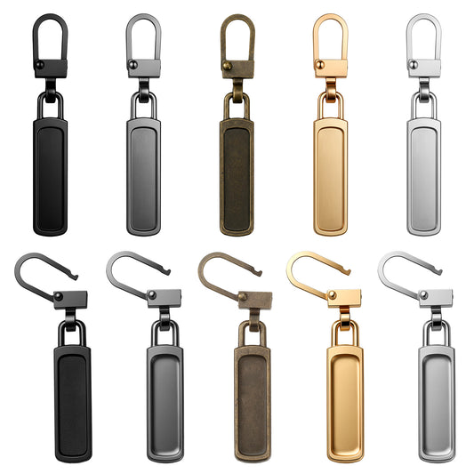 10 Pcs Zipper Pull Replacement for Small Holes Upgraded Zipper Tags Cord Pulls Detachable Zippers Pull Tab Replacement Universal Zippers Slider Handle Mend Kit for Clothing Luggage Boots Purses