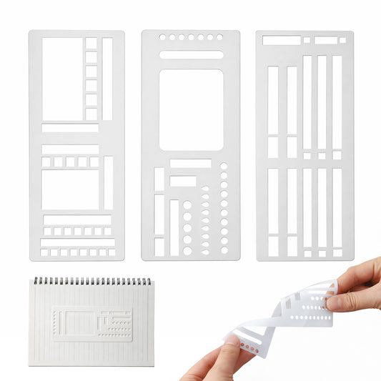 3 Pack Calendar Stencils for Planners, Planner Stencils Templates, Handmade Flexible Record Template for Calendar, Checklist & DIY Craft Supplies