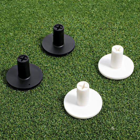 Ezymivs 4PCS Rubber Golf Tees for Mats, Golf Simulator Tees, Non-slip Golfs Mat Tee with Holder for Driving Range & Indoor and Outdoor Golfs Hitting Mats
