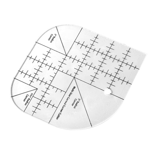 Curved Corner Cutter Quilt Ruler Quilting Sewing Ruler Acrylic Sewing Patchwork Templates for DIY Sewings Template Patchwork Tool Multifunctional Tool