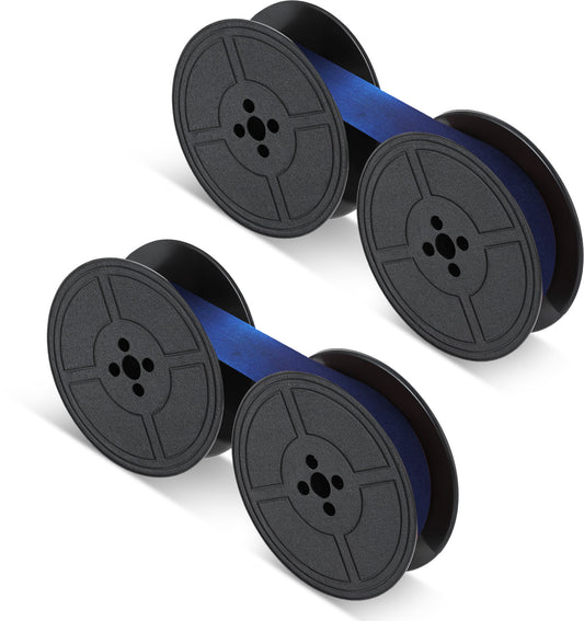 Skrfren 2 Pairs Universal Typewriter Ribbon, Vintage Old Typewriter Ink Ribbon Wide Ink Ribbons Twin Spool Typewriters Ribbons Twin Spool Replacement for Most Vintage Typewriters (Blue)