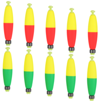 Zyghjort 10 Pack Weighted Bobbers for Fishing, EVA Foam Snap-On Catfish Bobbers Fishing Bobber Floats Set Push Button Spring Fishings Peg Floats for Catfish Crappie Bluegill Panfish Trout Bass