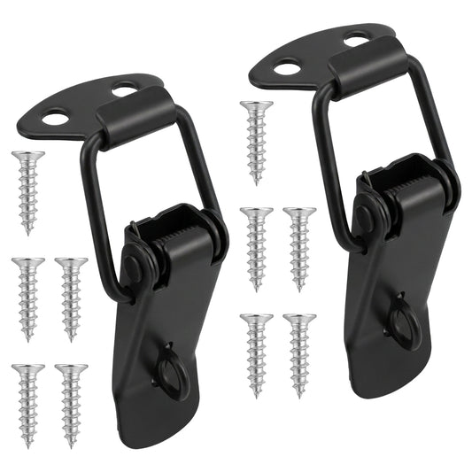 2 Pcs Spring Loaded Toggle Lock with 10 Screws Black