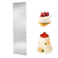 Metal Cake Scraper 8.6 Inch Stainless Steel Icing Scraper and Icing Smoother Cake Edge Scraper Buttercream Smoother for Mousse Butter Cream Cake Decorating