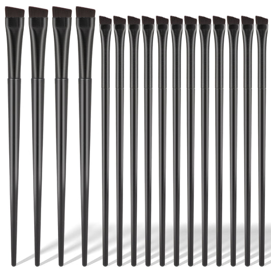 16 Pcs Angled Eyeliner Brush Set, Ultra Thin Angled Eyeliner Brush Eyebrow Brush Applicator, Fine Angled Eyebrow Tint Brushes, Eyeshadow Eye Brow Makeup Brush Applicator