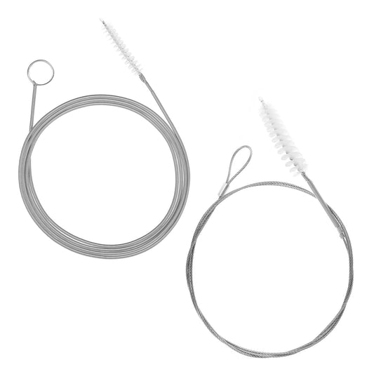 2Pcs Flexible Long Pipe Cleaner Brushes Drain Line Cleaning Tool 61/41 Inch Slim Tube Cleaning Brush Stainless Steel Hose Brush for Sunroof Refrigerator Drain, Fish Tank, Water Pump, Home Kitchen