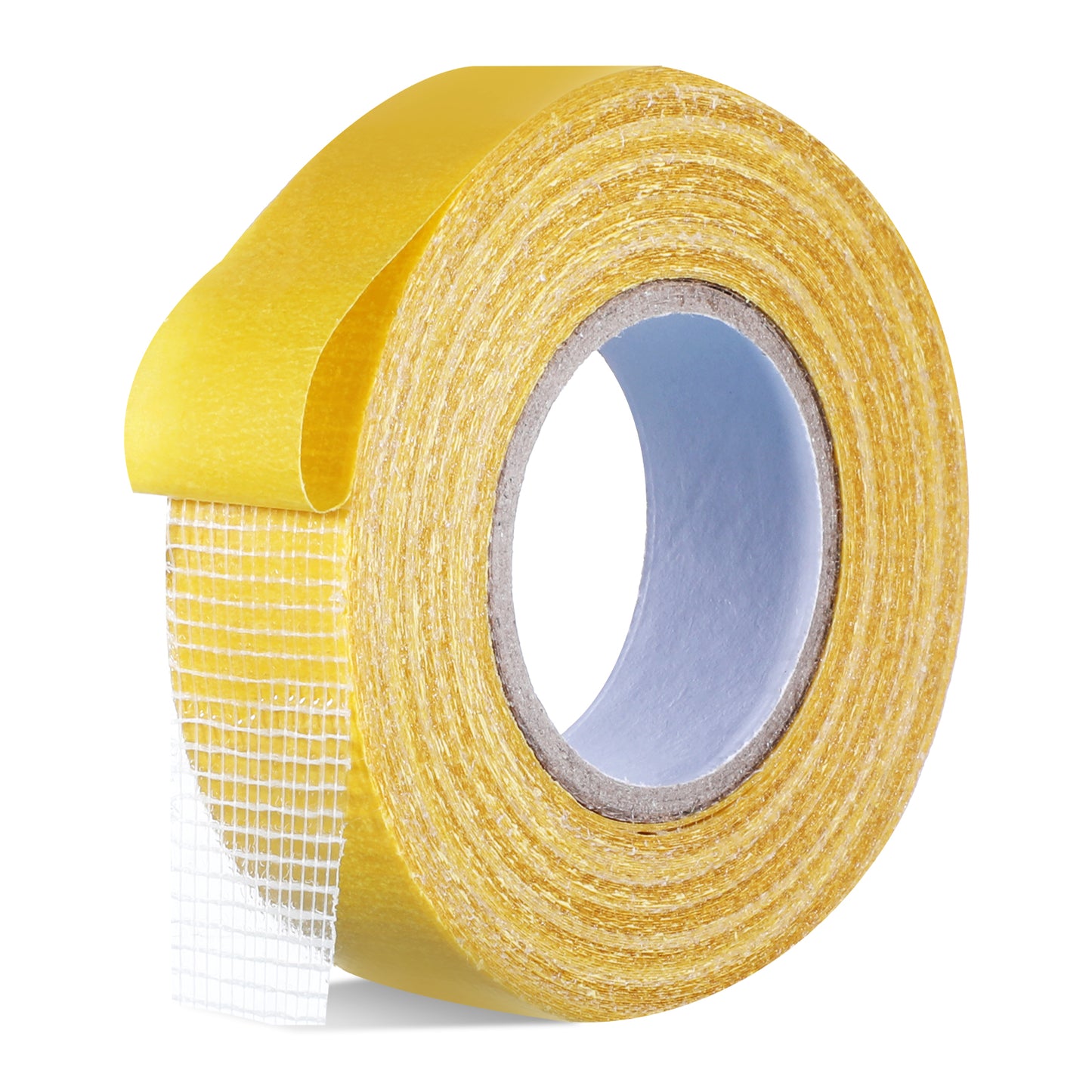 SynHHergyx Double Sided Fabric Tape, 0.78" X 65.6FT Heavy Duty Mounting Adhesive Mesh Double-Sided Tape with Fiberglass Clear Stick Tapes Strong Hold for Carpet Clothes Home Office